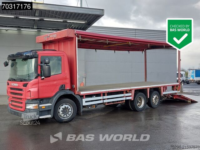 Curtain sided Scania P280 6X2 2500kg Ladebordwand Hydraulic Curtains...