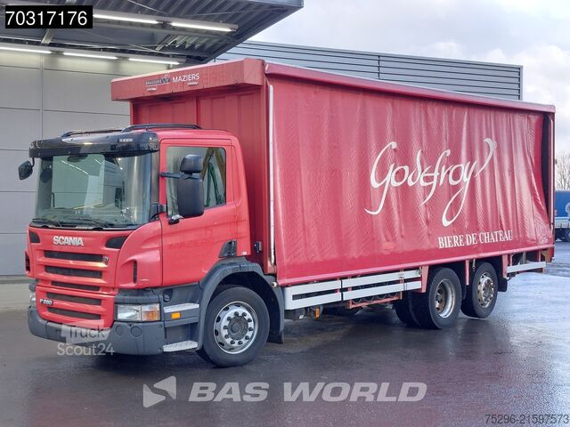 Curtain sided Scania P280 6X2 2500kg Ladebordwand Hydraulic Curtains...