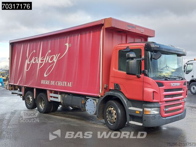 Curtain sided Scania P280 6X2 2500kg Ladebordwand Hydraulic Curtains...