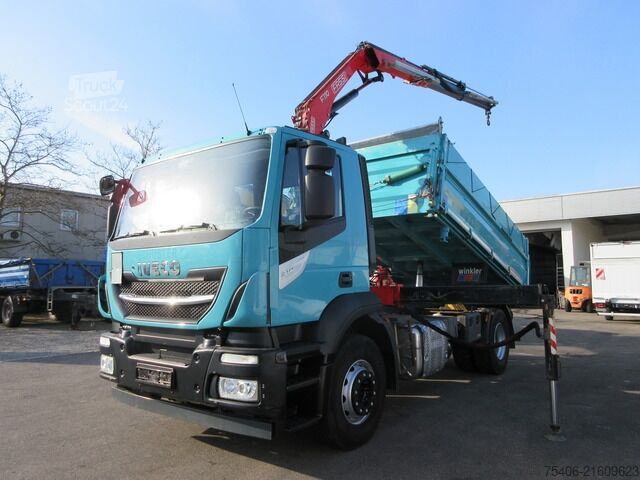 Tovornjak prekucnik iveco Stralis 310 3-S-Kipper Fassi-Kran Funk