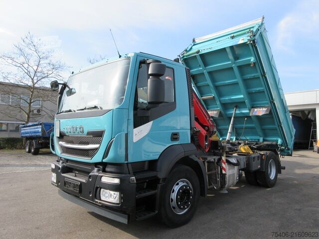 Tovornjak prekucnik iveco Stralis 310 3-S-Kipper Fassi-Kran Funk