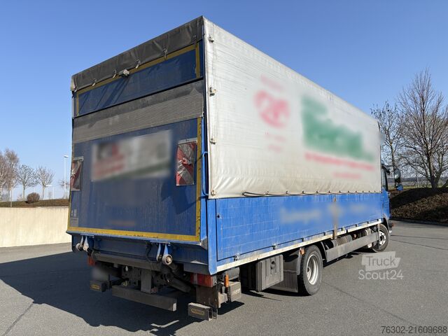 Flatbed truck with tarp MAN TGL 12.220 Pritsche/Plane LBW