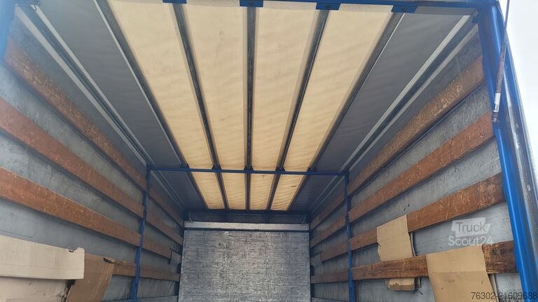 Flatbed truck with tarp MAN TGL 12.220 Pritsche/Plane LBW