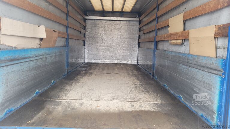 Flatbed truck with tarp MAN TGL 12.220 Pritsche/Plane LBW