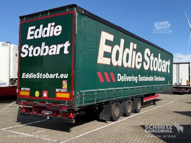 Open semitrailer with tarp Schmitz Cargobull Curtainsider Mega