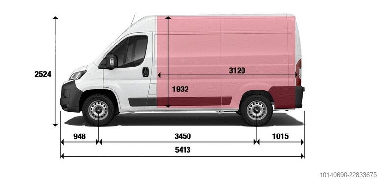 Dubă cu acoperiș înalt FIAT Ducato Kastenwagen L2H2 3,5T Diesel 140 AT