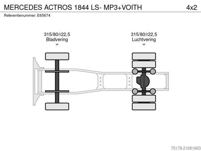 Standaard-SZM MERCEDES ACTROS 1844 LS- MP3+VOITH