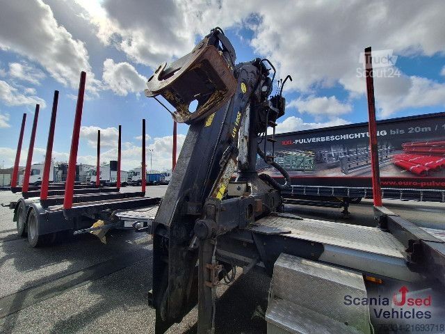 Nákladné vozidlo na prepravu dreva DAF 530 FT Kurzolz mit Kran nur mit Anhänger