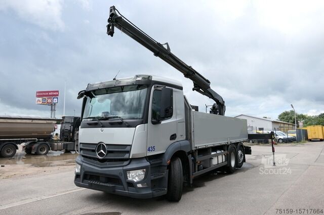 Бортовой грузовик mercedes-benz Antos 2540 L KLIMA Palfinger-Kran PK15001L Lenkachse - Alufelgen