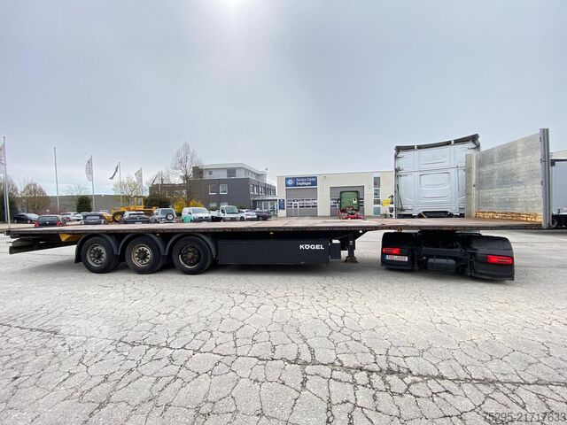 Semirreboque aberto Kögel 3 Achs Plateau Liftachse Pal.-Kasten BPW-Achsen