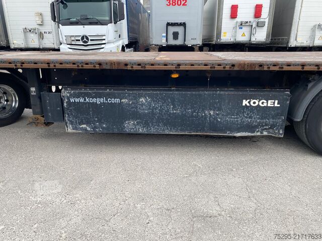 Semirreboque aberto Kögel 3 Achs Plateau Liftachse Pal.-Kasten BPW-Achsen