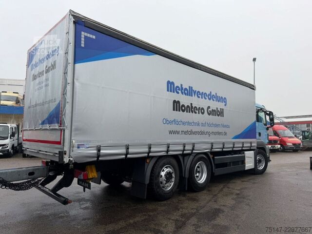 Φορτηγό πλατφόρμα με μουσαμά MAN TGS 26.440 6x2-4 LL AHK Lift-/Lenkachse Intarder