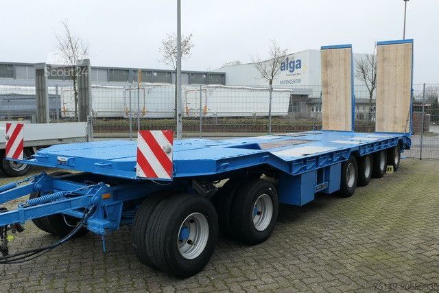 Reboque com plataforma rebaixada LANGENDORF TUE 46/62-6, 60to. GG, Gelenkt, Hydr. Rampen