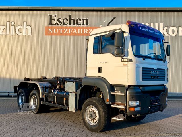 Camion benne à bras amovible MAN TGA 33.390 6x6 BB | Big Chassis*Steel*Manuell