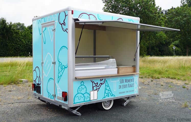 Vending trailer Multitrailer 2,50m ICE-CREAM Speiseeis - Kurzfristig verfügbar - Neu