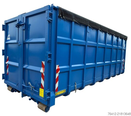 Контейнер с крюковым захватом A1 Container Normbehälter 31 m³ Klappnetz - 2x Querspanten - RAL 5010 Enzianblau ? Abrollcontainer