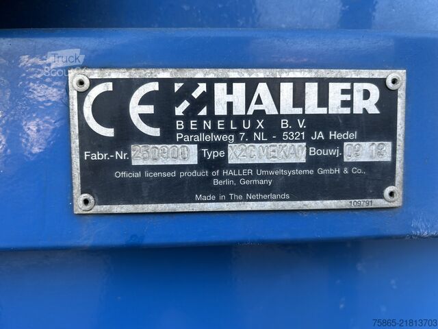 Véhicule de collecte des déchets DAF CF 75 250 EEV / Haller X2C MEKAV 20 m3 / Garbag...
