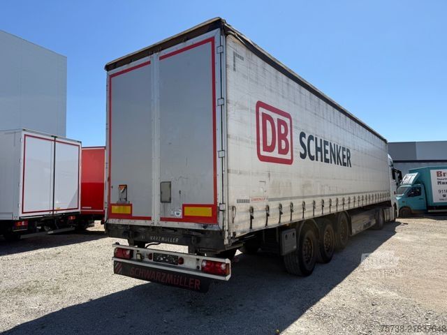 Öppen semitrailer med kapell SCHWARZMÜLLER S1/Pritsche+Schiebeplane+Edscha/Luft-Lift