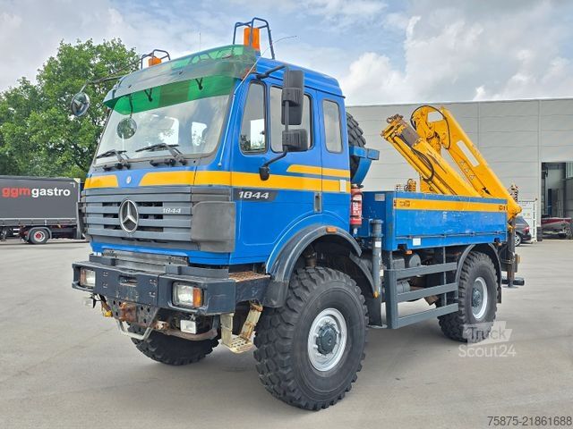 Φορτηγό με επίπεδη καρότσα MERCEDES-BENZ SK 1844 AK 4x4 V8 *187.500 km *TIRRE EURO 181
