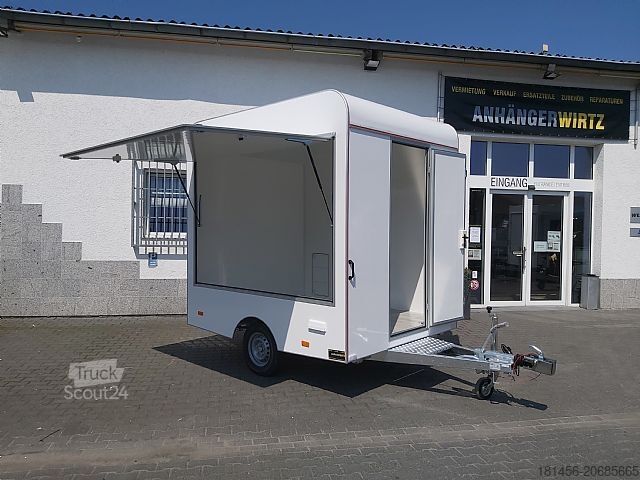 Verkoopaanhanger trailershop 250x200x230cm retro style für DIY Ausbau verfügbar