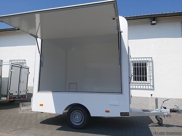 Verkoopaanhanger trailershop 250x200x230cm retro style für DIY Ausbau verfügbar