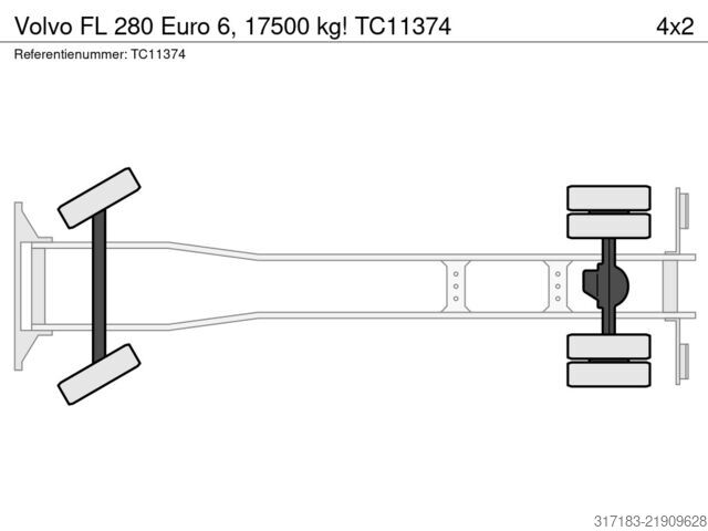 Koffer Volvo FL 280 Euro 6, 17500 kg!