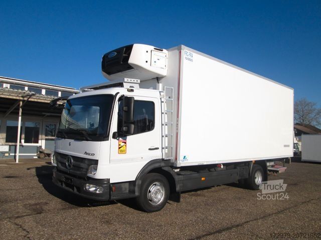 Soğutuculu kamyon MERCEDES-BENZ Atego 1018*2xCarrier Kühlkoffer 5.95m*Euro5*LBW*