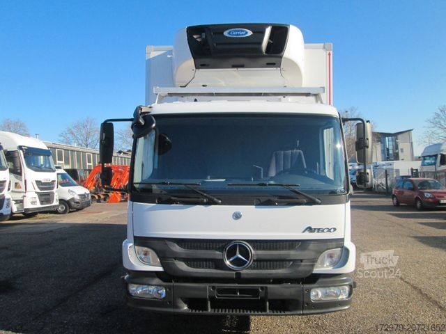 Soğutuculu kamyon MERCEDES-BENZ Atego 1018*2xCarrier Kühlkoffer 5.95m*Euro5*LBW*