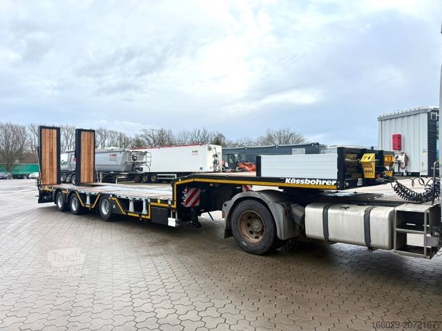 Dieplader oplegger KÄSSBOHRER SLAR3 Tele Tiefbett Radmulden metallisiert