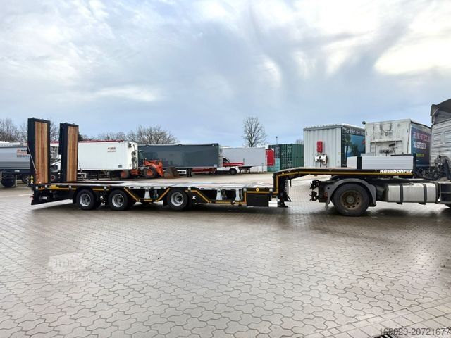 Dieplader oplegger KÄSSBOHRER SLAR3 Tele Tiefbett Radmulden metallisiert