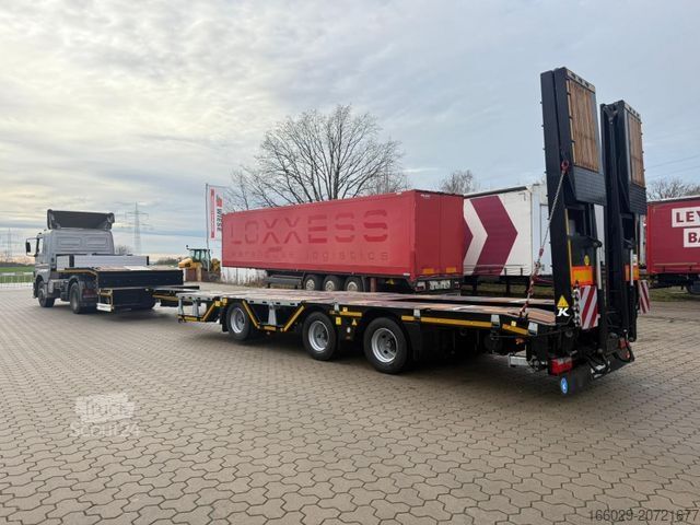 Dieplader oplegger KÄSSBOHRER SLAR3 Tele Tiefbett Radmulden metallisiert