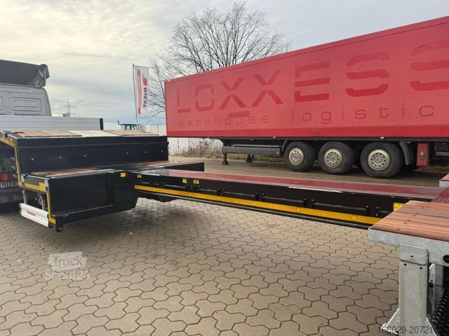 Dieplader oplegger KÄSSBOHRER SLAR3 Tele Tiefbett Radmulden metallisiert