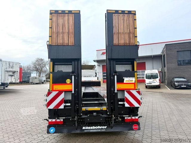 Dieplader oplegger KÄSSBOHRER SLAR3 Tele Tiefbett Radmulden metallisiert