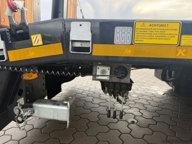 Dieplader oplegger KÄSSBOHRER SLAR3 Tele Tiefbett Radmulden metallisiert