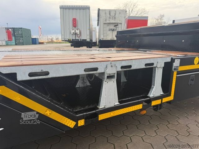 Dieplader oplegger KÄSSBOHRER SLAR3 Tele Tiefbett Radmulden metallisiert