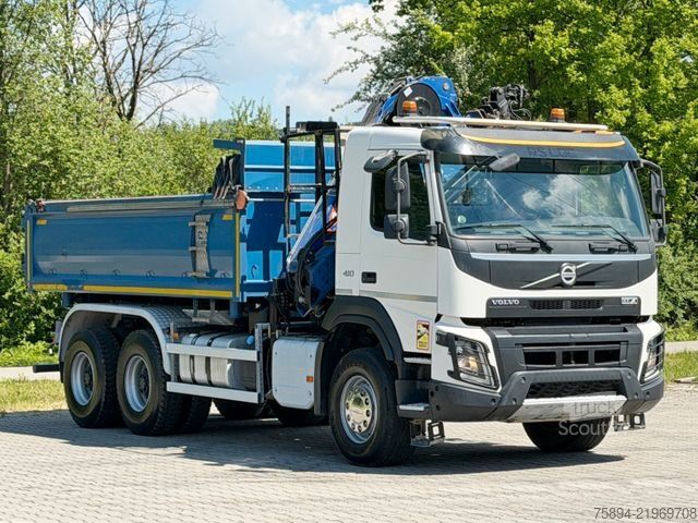 Lastebilmontert kran VOLVO FMX 410 Kipper 4,90m *PM 18.5 TP/FUNK *6x4