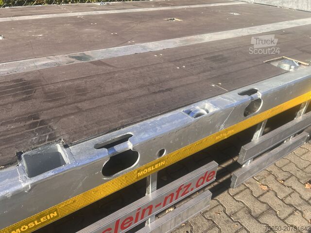 Odprta prikolica Möslein T 3 Plato 8,6 m 3 Achs Jumbo- Plato- Anhänger 8,60 m, Mega