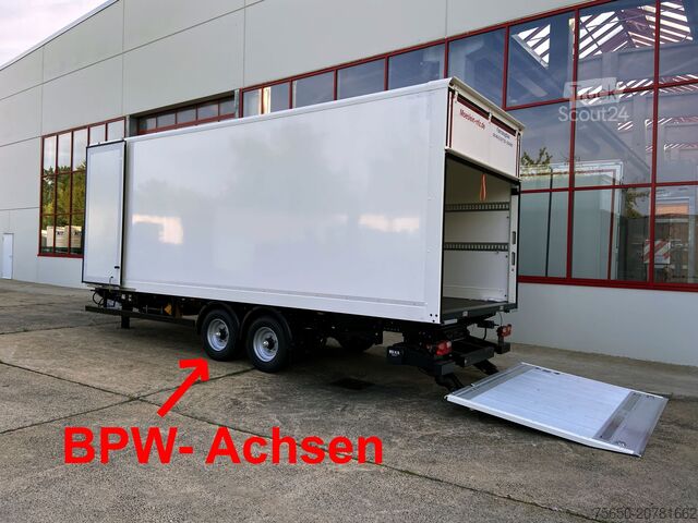 Keson prikolica Möslein TK0105D-L Weiß Tandem Koffer, Ladebordwand 1,5 t + DurchladbarNeufahrzeug --