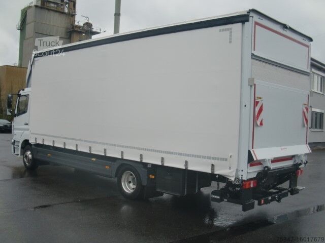 Ciężarówka z płaską platformą i plandeką Mercedes-Benz Atego 1224 L AHK Alu Standheizung Navi