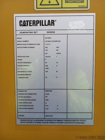 Agregado CAT DE165E0 - 165 kVA Generator - DPX-18016
