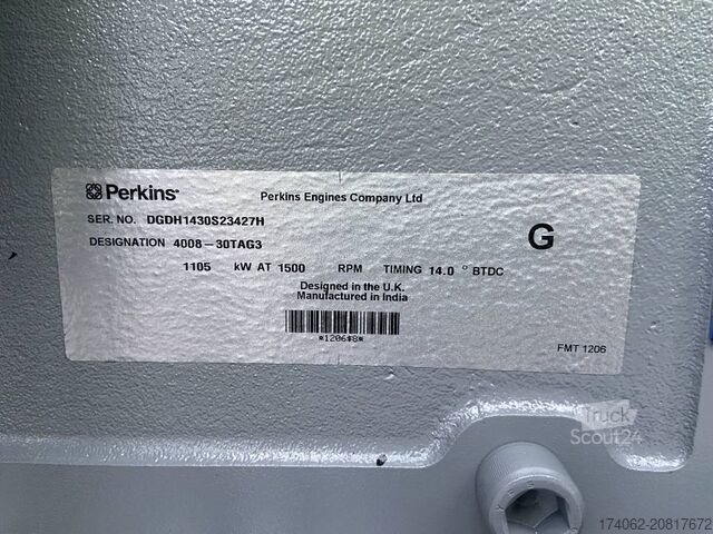 Agregado Perkins 4008TAG3 - 1250 kVA Open Genset - DPX-19821-O