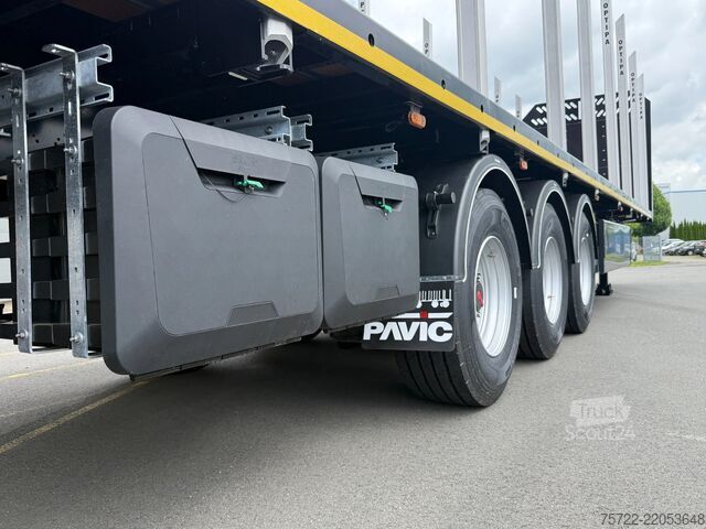 Faanyagszállító PAVIC 3-Achs Auflieger Hartholz-Boden m. Schnellwechsel