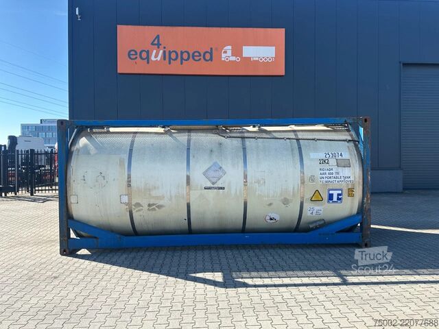 Conteneur-citerne CIMC 20FT ISO 25.01L / UN T11 / 5Y+CSC-TEST: 05/2027