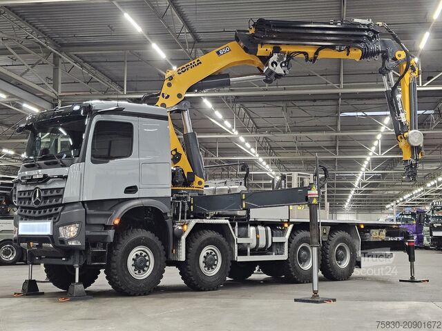Vrachtwagen met kraan Mercedes-Benz AROCS 3253 8x8 / 65 t/m CRANE + JIB + WINCH / K...