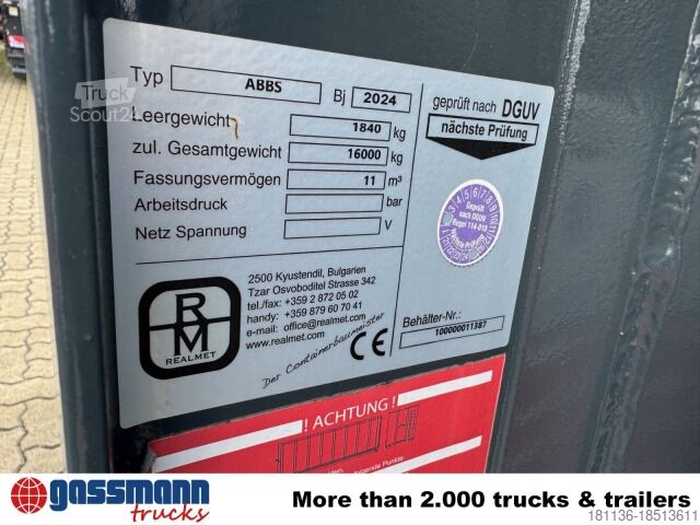 Roll-off konteyneri  Abrollcontainer mit überfahrbarer Heckklappe ca.