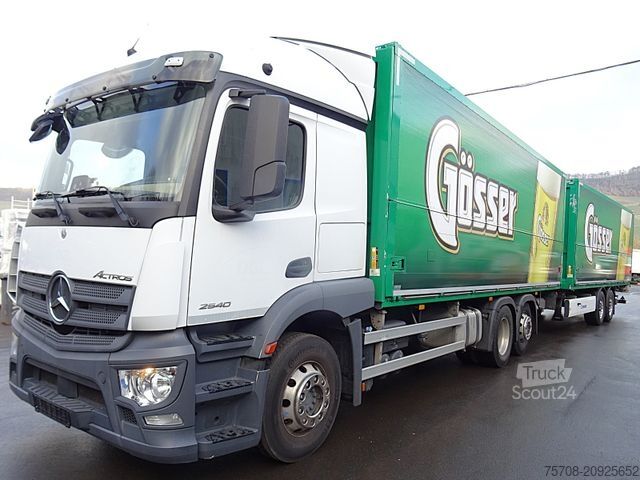 Camião de bebidas MERCEDES-BENZ 2540 Actros*kpl. Zug*Schwenkwand*38 Pal.*2x LBW