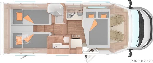Teilintegriertes Wohnmobil WEINSBERG CaraSuite 700 ME Ehemaliger Mietwagen