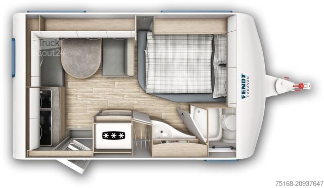 Caravana FENDT Bianco Activ 390 FHS Modell 2026 / 1700 kg / Pin