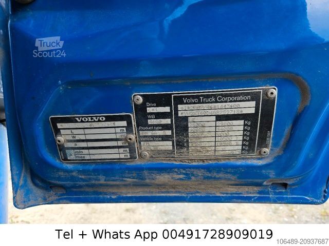 Faházszállító teherautó VOLVO FH 540 6x4 Blatt/n 105 Z