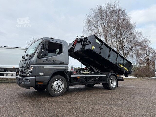 Camion benne à bras amovible Mitsubishi FUSO FUSO eCanter 9C18 mit Hakengerät (HIAB)  DAB+AUT